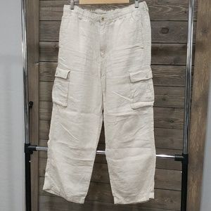 Tommy Bahama Relax Linen Cargo Pants Sz 